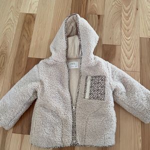 Zara girls Sherpa coat